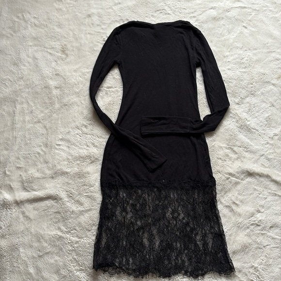 42 BCBGMAXAZRIA Livi Long Sleeve Dress With Lace Trim Size XS - Picture 12 of 13